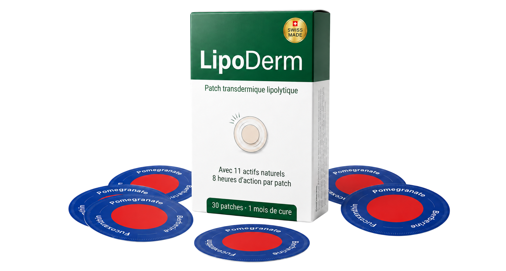 Boîte de patchs minceur LipoDerm avec 30 patchs transdermiques